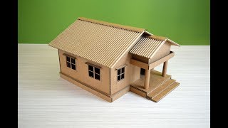 Make a Beautiful House from Cardboard  simple DIY [upl. by Aleet]