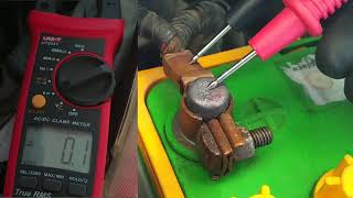 Car Alternator Test Voltage amp Amperes  Multimeter [upl. by Desmond]