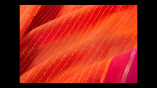 Orange and Deep Pink Veldhari Handloom Kanchipuram Pure Silk Saree  Yazhi Silks [upl. by Eisoj]