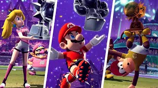 Mario Strikers Battle League  All Trophy Celebrations DLC Included [upl. by Wordoow]