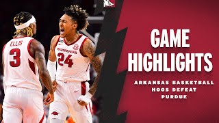 Highlights Arkansas Razorbacks Defeat Purdue  RAZORBACK BASKETBALL [upl. by Fairman699]