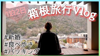 【VLOG】新婚夫婦の笑1泊2日！箱根温泉旅行♡のんびり食べ歩きの旅♪ [upl. by Nongim969]