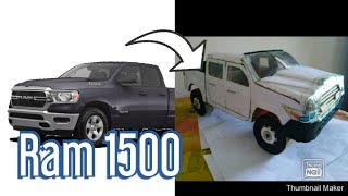 COMO HACER UNA CAMIONETA FACIL DE CARTÓN Ram 1500 [upl. by Verena65]