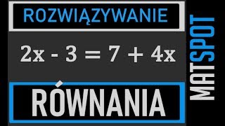 rozwiązywanie równań poziom 1 [upl. by Drofkcor]