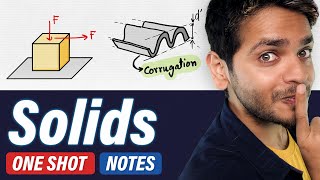 Mechanical Properties of Solids 🔥 One Shot  Physics Class 11 Chapter 9 full chapter [upl. by Isa772]