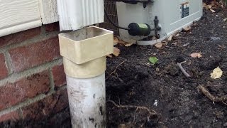 How To Repair Downspout to Pipe Adapter  Do It Yourself Waterproofing Project [upl. by Doersten]