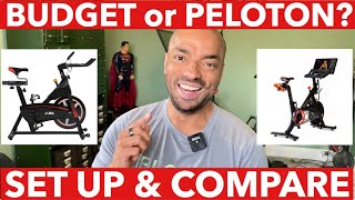 PELOTON BUDGET BIKE SET UP AND COMPARISON TO THE REAL THING plus WHICH SHOULD YOU GO FOR [upl. by Aynotal605]