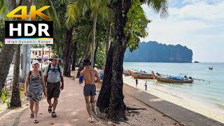 4K HDR  Ao Nang Beach Walking Tour in Krabi Thailand 2022 [upl. by Dekow]