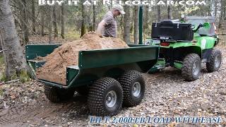 MUTS ATV Dump Trailer   Heavy Duty  2000 lb Capacity  Tandem Axle  Walking Beam [upl. by Ilzel]