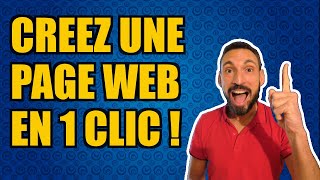 CRÉER UNE PAGE WEB EN 1 CLIC SIMPLE GRATUIT SANS HÉBERGEMENT [upl. by Dalston]