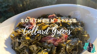 EASY SOUTHERN STYLE COLLARD GREENS  BEGINNER FRIENDLY RECIPE [upl. by Eboh]