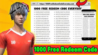 I Got Free 1000 Redeem Code in 5 Minutes😍🔥 Free Redeem Code Website Revealed 🔥🤘 [upl. by Esital]