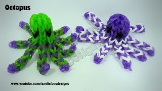 Rainbow Loom Octopus Figure Charm [upl. by Wollis]