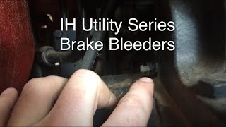 IH Utility Tractors Brake Bleeder Location [upl. by Cia]