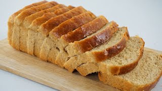 No Knead Whole Wheat Bread Quick And Easy [upl. by Kassab]