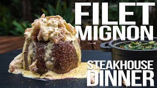 Perfect Filet Mignon Steakhouse Dinner  SAM THE COOKING GUY 4K [upl. by Lledyl]