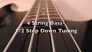 4 String Bass12 Step Down Tuning HD [upl. by Bucella406]