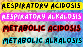 Respiratory Acidosis Respiratory Alkalosis Metabolic Acidosis Metabolic Alkalosis [upl. by Ennasirk]