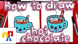 How To Draw Cartoon Hot Chocolate [upl. by Aneehsar]