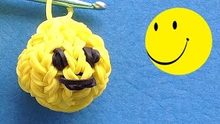 Rainbow Loom 3D Smiley Face  How to make with loom bands [upl. by Roberta]