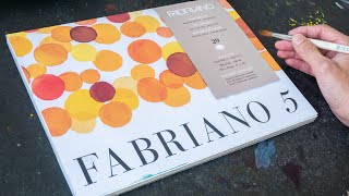 Review Fabriano 5 Watercolour Paper 50 cotton [upl. by Eelinej]