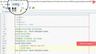 How to Compile and Run a COBOL program on Windows OpenCOBOLIDE [upl. by Acitel]