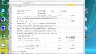 Calcolo TFR con Excel [upl. by Valsimot684]