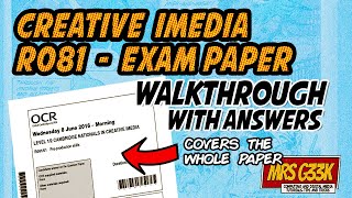 R081  Exam Paper Walkthrough  Creative iMedia PreProduction Skills  with Answers [upl. by Dodi]