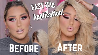 EASY HOW TO APPLY LACE WIGS TUTORIAL CHRISSPY [upl. by Rowe988]