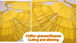 GhararaSharara Cutting and Stitching  Gharara EASY makingLatest Sharara Dress Design [upl. by Tdnaltroc136]