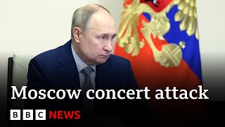 Vladimir Putin claims Moscow attackers caught trying to escape towards Ukraine  BBC News [upl. by Ahkihs]