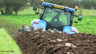 Ploughing with New Holland T7200 and Lemken [upl. by Dahsraf]