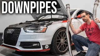 How to Install Downpipes  B85 Audi S4 [upl. by Aeila]