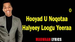 MARWAAN YARE 2019 HEES CUSUB┇HANI DO YOU LOVE ME LYRICS┇ [upl. by Rehpotsirhcnhoj59]