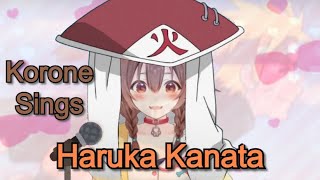 Korone Sings Naruto Opening 2 quotHaruka Kanataquot romaji lyricshololive [upl. by Nowujalo]