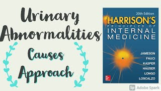 Urinary Abnormalities  Proteinuria  Hematuria  Polyuria  Urinary Casts  Harrison [upl. by Elocal]