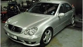 Mercedes CClass with ECU Remap  BeforeAfter [upl. by Aiciruam]