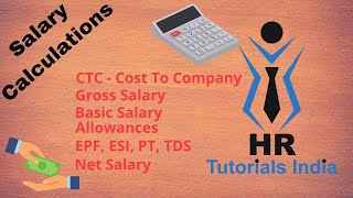 Salary Calculation  How to Calculate Net Salary  HR Tutorials India  How to Calculate Salary [upl. by Arimaj966]