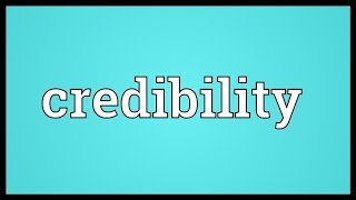 Credibility Meaning [upl. by Brook221]