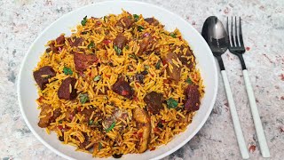 HOW TO MAKE THE BEST NATIVE JOLLOF RICE UPGRADED RECIPENIGERIAN JOLLOF RICEPALM OIL RICE [upl. by Gerry]