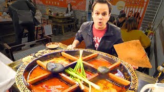 Chinese Street Food HOT POT HEAVEN  RABBIT Noodles and SPICY Dumplings in China  CHILI OIL 4 LIFE [upl. by Eniledam270]