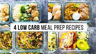 4 LOW CARB meal prep recipes [upl. by Umberto868]