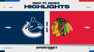 NHL Highlights  Canucks vs Blackhawks  December 17 2023 [upl. by Midge]