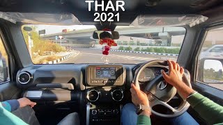 Driving New Mahindra THAR 2021  4x4 Offroad vehicle [upl. by Joelie]