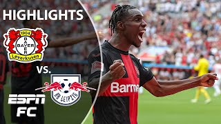 Bayer Leverkusen vs RB Leipzig  Bundesliga Highlights  ESPN FC [upl. by Kleinstein]