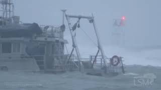 04032020 Scituate MA  Powerful Ocean Storm Wallops Coastline Large Waves [upl. by Barhos]