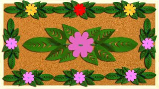 Decorate Bulletin Board with FLOWERS amp LEAVES  Part 1  DIY [upl. by Leede]