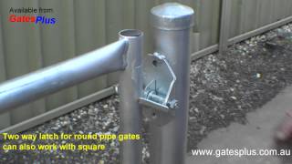 Gate Latch 2 way for round pipe and square [upl. by Connors]