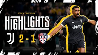 HIGHLIGHTS JUVENTUS 21 CAGLIARI  FIVE WINS IN A ROW [upl. by Naujid580]