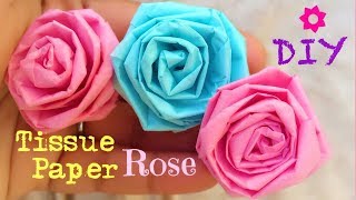 How to make Tissue Paper Roses  Very Easy DIY [upl. by Ap953]